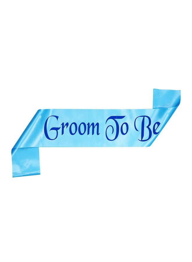 Decofy Groom To Be Sash & King Crown For Boys & Men's | Perfect for bachloratte Party | Groom to Be Sash For Pre Wedding Shoot -Blue (2 pc) - Image 3